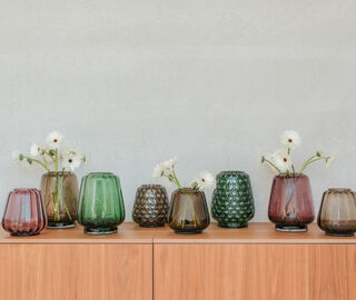XLBoom 'Kuro Prism' vase, small, smoky gray GREY XLBO25KUR506GRY