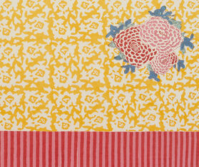 Lisa Corti &#39;Arabesque Corolla&#39; beach towel, red and yellow MULTICOLOUR LICO23SAR138MUL
