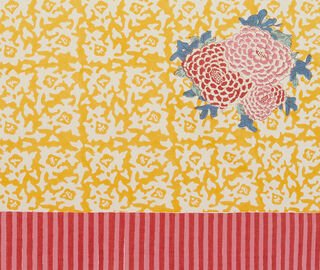 Lisa Corti 'Arabesque Corolla' beach towel, red and yellow MULTICOLOUR LICO23SAR138MUL