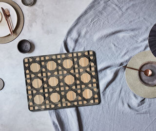 HestiaLiving 'Epoch' rectangular tablemat, set of two, anthracite MULTICOLOUR HELI25EPO573GRY