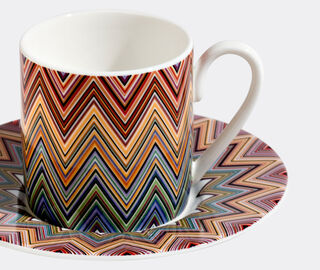 Missoni 'Zig Zag Jarris' coffee cup and saucer, set of two, red MULTICOLOUR MIHO22ZIG507MUL
