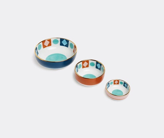 La DoubleJ 'Diamond Dots' nesting bowls, set of three Multicolor LADJ22NES349MUL