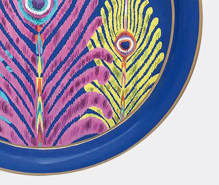 Les-Ottomans Iron tray, circular MULTICOLOUR OTTO20IRO382MUL