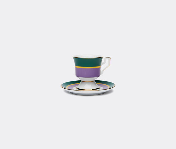 La DoubleJ 'Rainbow' espresso cup and saucer, set of two, violet undefined ${masterID} 2