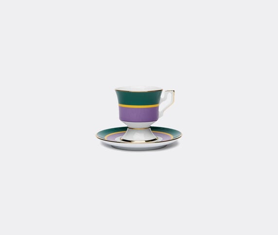 La DoubleJ 'Rainbow' espresso cup and saucer, set of two, violet purple LADJ23ESP219PUR