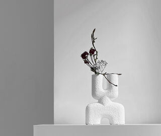 101 Copenhagen 'Cobra Double' mini  vase, white WHITE COPH25COB171WHI