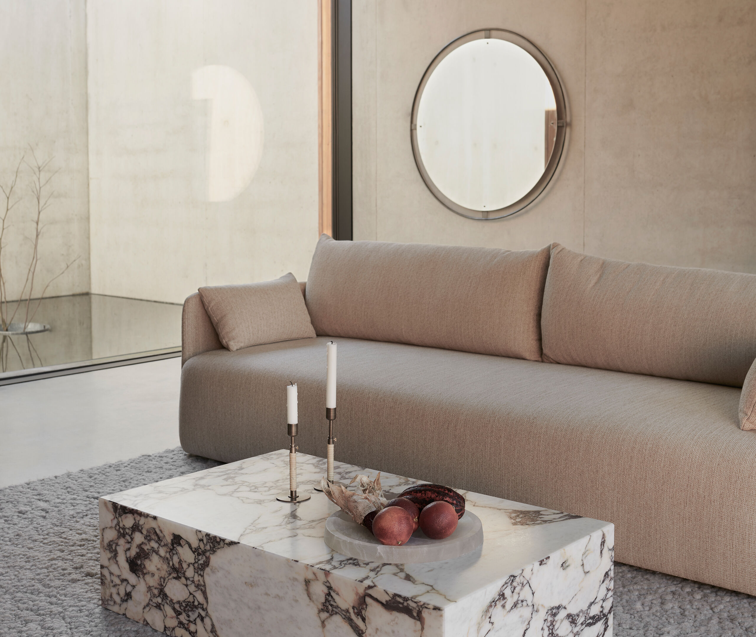 Nimbus' mirror, bronzed brass by Menu | Mirrors And Clocks | FRANKBROS