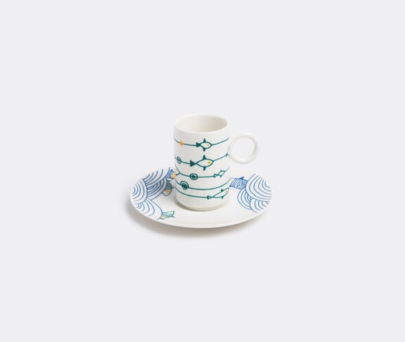 L'Abitare 'Flying fish' coffee cup and saucer Multicolour ${masterID}