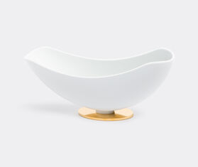 KPM Berlin Flower gondola with brass foot WHITE KPM118FLO338WHI