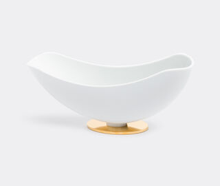 KPM Berlin Flower gondola with brass foot WHITE KPM118FLO338WHI