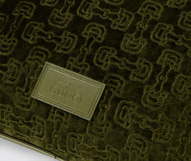 Gucci 'Horsebit' jacquard cushion, bottle green GREEN GUCC23CUS562GRN