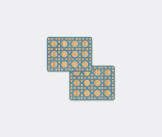 HestiaLiving 'Epoch' rectangular tablemat, set of two, ocean blue BLUE HELI25EPO634BLU
