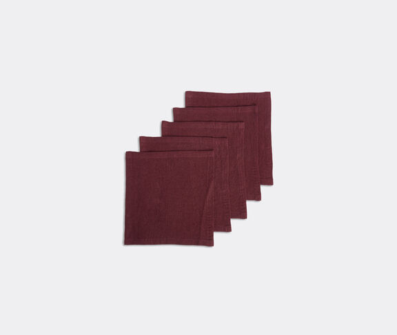 Once Milano Cocktail napkins, set of five, wine BURGUNDY ONMI22COC539BUR