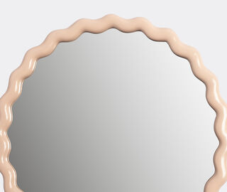 &amp;k Amsterdam 'Zigzag' round mirror, pink BEIGE AMST25MIR246BEI