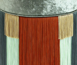 Lorenza Bozzoli Couture 'Couture Geometric Tie' ottoman, green MULTICOLOUR LOBO20COU400GRN