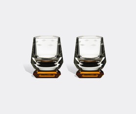 Reflections Copenhagen &#39;Whimsy&#39; whisky glass, set of two, amber and clear MULTICOLOUR REFL25WHI244MUL