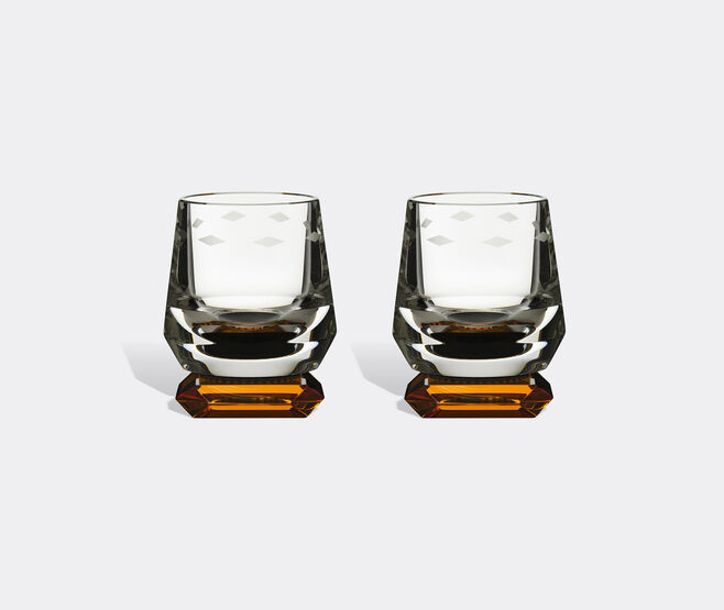 Reflections Copenhagen 'Whimsy' whisky glass, set of two, amber and clear MULTICOLOUR REFL25WHI244MUL