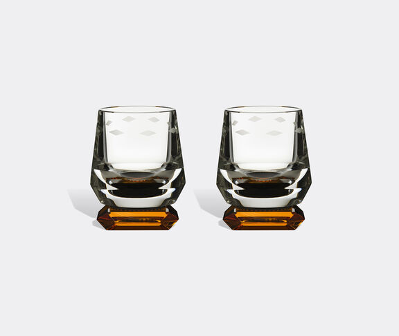 Reflections Copenhagen 'Whimsy' whisky glass, set of two, amber and clear undefined ${masterID}