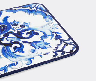 Dolce&amp;Gabbana Casa 'Blu Mediterraneo' square wooden tray, medium MULTICOLOUR DGCA22WOO841MUL