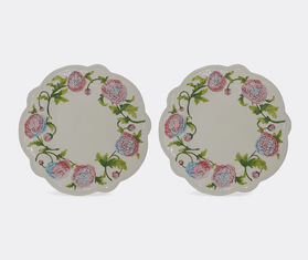 Les-Ottomans &#39;Ortensie&#39; presentation plate, set of two MULTICOLOUR OTTO23ORT766MUL
