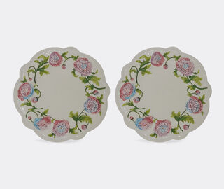 Les-Ottomans 'Ortensie' presentation plate, set of two MULTICOLOUR OTTO23ORT766MUL