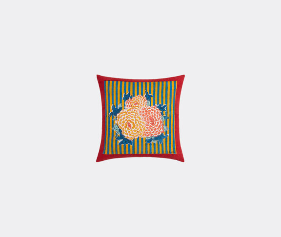 Lisa Corti 'Arabesque Corolla' cushion, small, blue and orange undefined ${masterID}