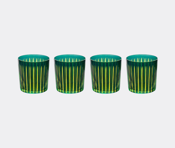 L'Objet 'Prism' cocktail glass, set of four, green GREEN LOBJ24PRI129GRN