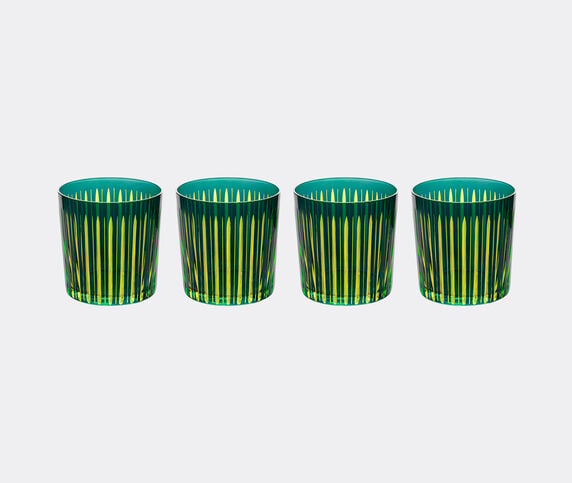 L'Objet 'Prism' cocktail glass, set of four, green Green LOBJ24PRI129GRN