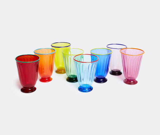 La DoubleJ 'Rainbow' glasses, set of eight MULTICOLOUR LADJ19RAI041MUL