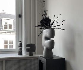 101 Copenhagen &#39;Tribal&#39; vase, dark grey GREY COPH22TRI587GRY