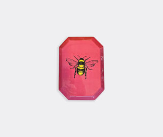 Les-Ottomans 'Bee' tray, gold and burgundy MULTICOLOUR OTTO25PRI416MUL