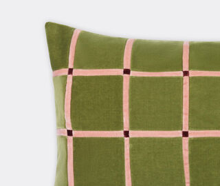 Christina Lundsteen 'Athena' cushion, leaves, pale rose and wine MULTICOLOUR CHLU25ATH156MUL