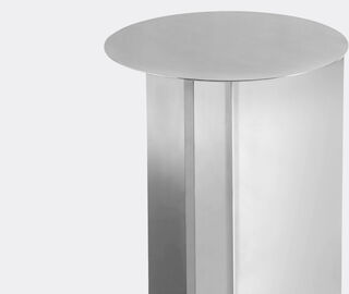 Hay 'Slit' round table, high, mirror silver MULTICOLOUR HAY122SLI948SIL