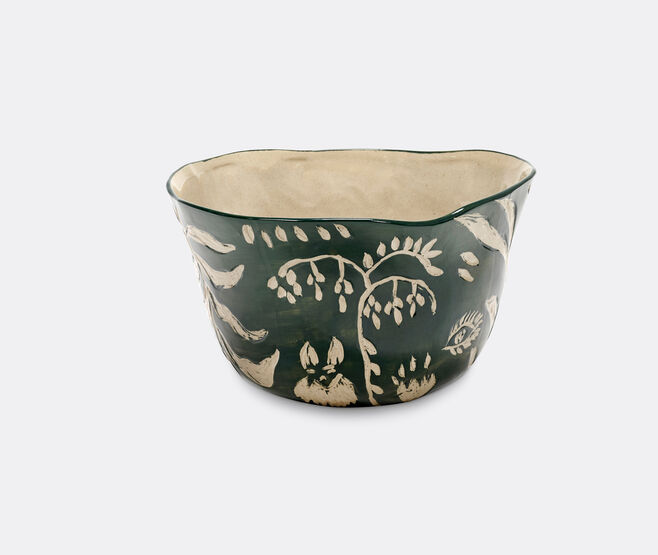 Serax 'Terres de R&ecirc;ves 09' flower pot, green and beige BLACK SERA26FLO067BLK