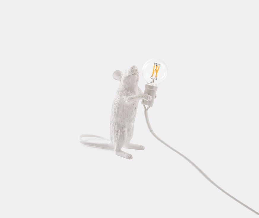 Seletti 'Mouse' lamp standing, US plug, E12 bulb  SELE21MOU849WHI