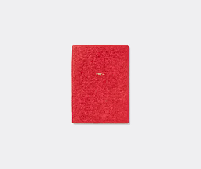 Smythson '2026 Soho' weekly diary with pocket, scarlet red RED SMYT25PAS014RED