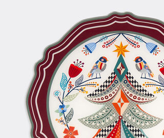 VESTA 'Christmas Tree' charger plate, set of two, red RED VEST26SET722RED