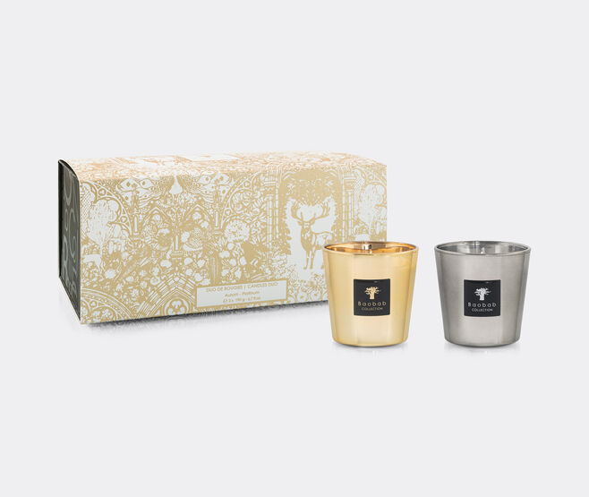 Baobab Collection 'Aurum and Platinum'  candle duo, silver and gold MULTICOLOUR BAOB25SCE692MUL