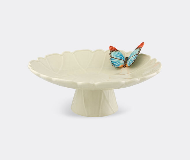 Bordallo Pinheiro 'Cloudy Butterflies' cake stand, light blue MULTICOLOUR BOPI22CLO387MUL
