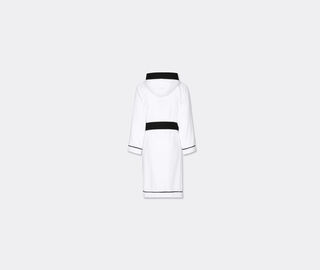 Dolce&amp;Gabbana Casa Hooded bathrobe with D&amp;G logo, white WHITE DGCA25HOO434WHI