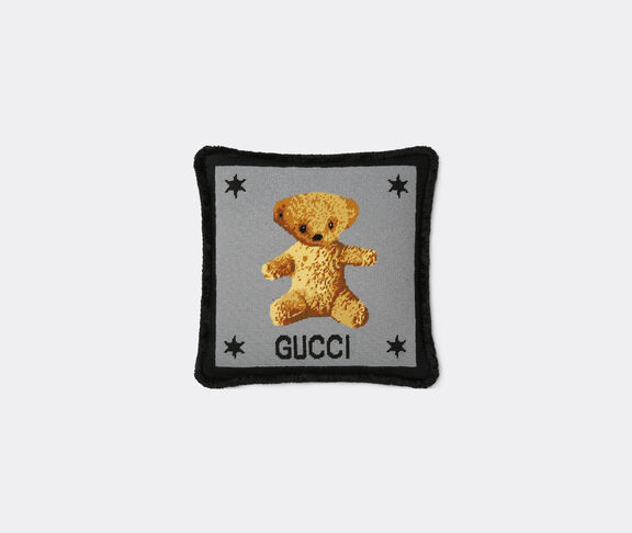 Gucci 'Teddy Bear' cushion, grey and black MULTICOLOUR GUCC23CUS602MUL