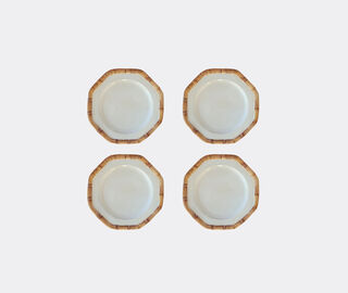 Les-Ottomans 'Bamboo' dessert plate, set of four MULTICOLOUR OTTO23BAM865MUL