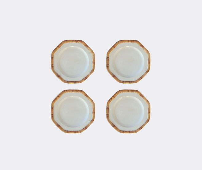 Les-Ottomans 'Bamboo' dessert plate, set of four MULTICOLOUR OTTO23BAM865MUL