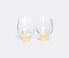 Vanessa Mitrani Whisky Glass Cube Gravity Set Of 2 Transparent, Gold VAMI15WHI461TRA