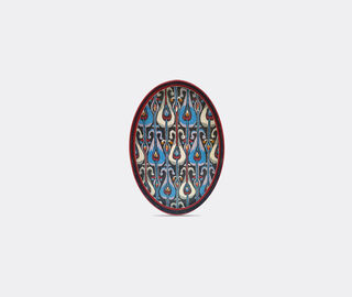 Les-Ottomans 'Ikat' iron tray, red MULTICOLOUR OTTO21IKA900MUL