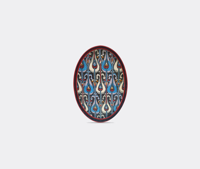 Les-Ottomans 'Ikat' iron tray, red MULTICOLOUR OTTO21IKA900MUL