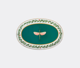 La DoubleJ &#39;Libellula&#39;, oval platter, green GREEN LADJ25OVA196MUL