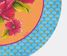 Lisa Corti 'Masonite' round placemat, set of two, azalea turquoise TURQUOISE LICO23MAS400MUL