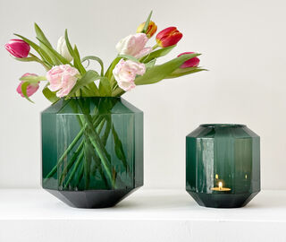 XLBoom 'Bliss' vase, small, green GREEN XLBO23BLI925GRN