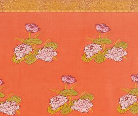 Lisa Corti &#39;Tea Flower&#39; beach towel, red and orange ORANGE LICO23SAR152MUL